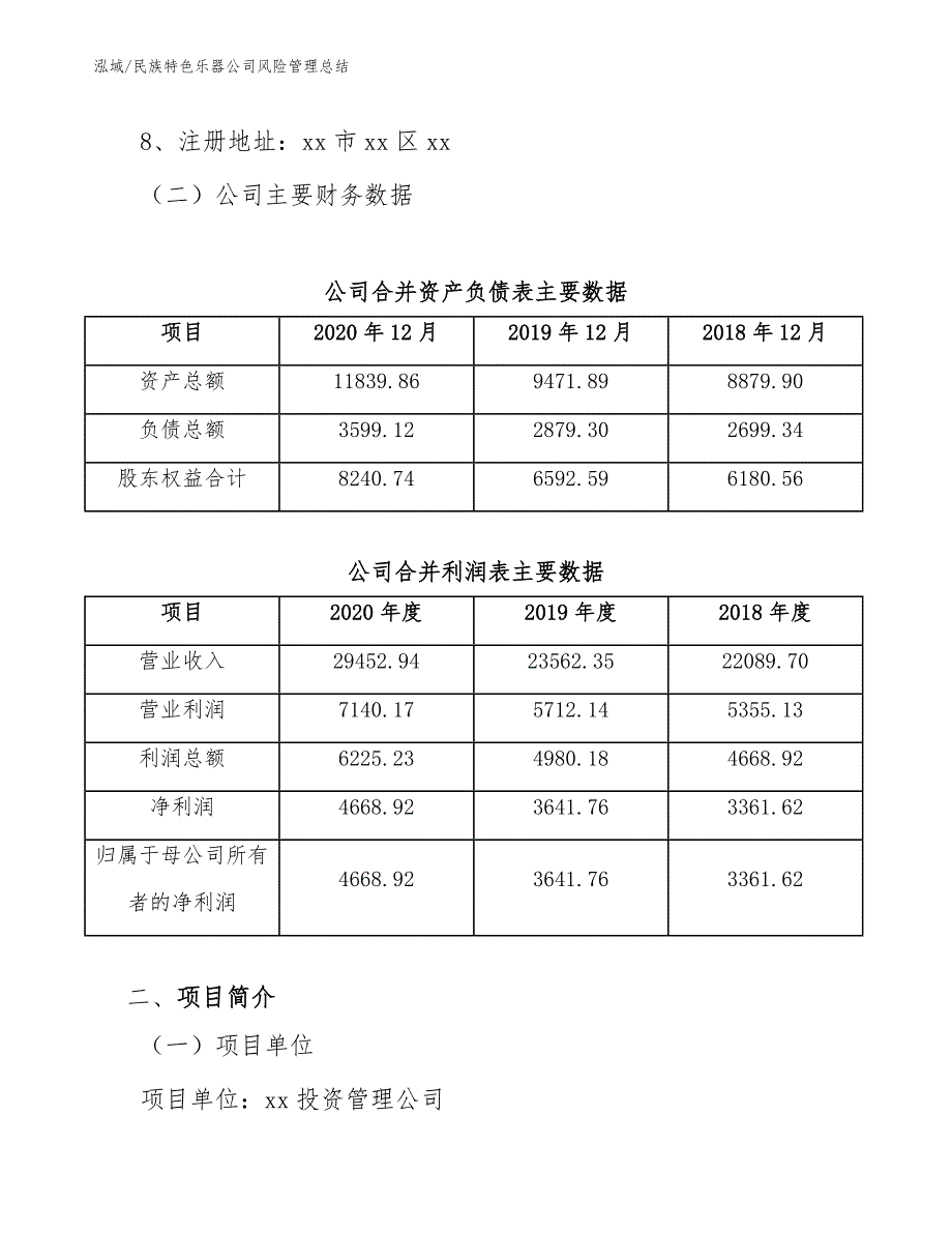 民族特色乐器公司风险管理总结（范文）_第4页