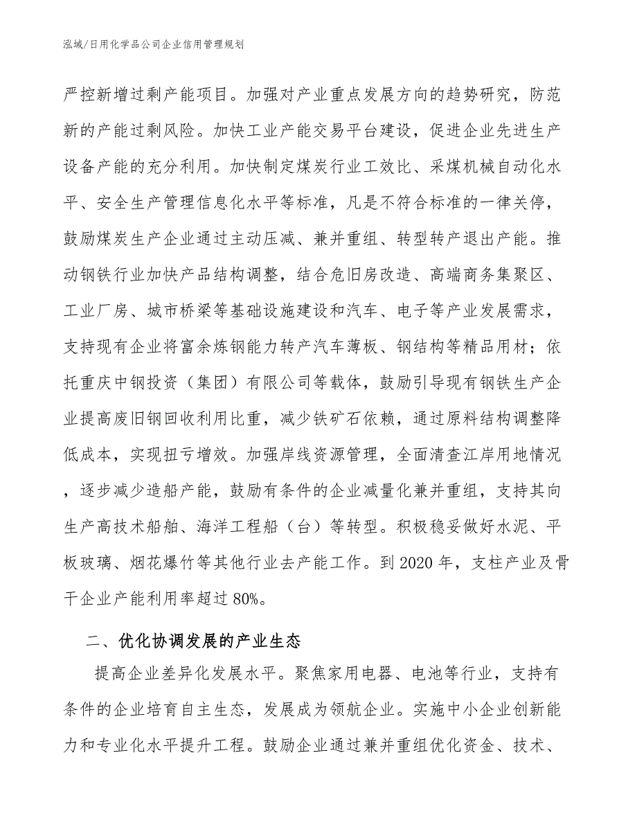 日用化学品公司企业信用管理规划_第3页