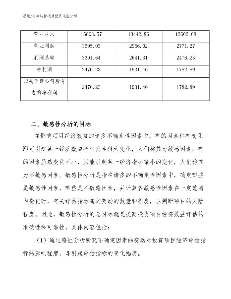 铅冷切粒项目投资风险分析_参考_第5页