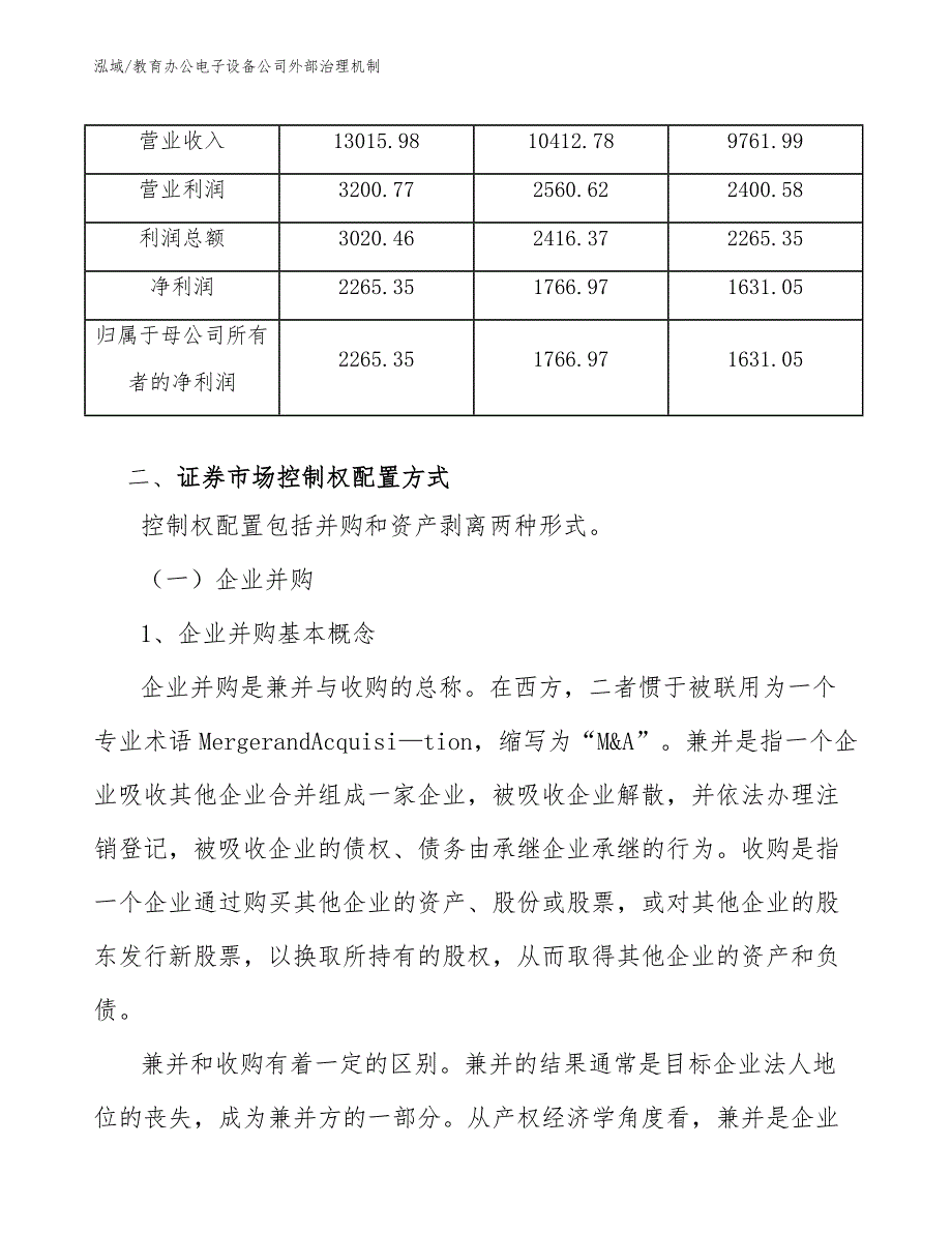 教育办公电子设备公司外部治理机制_范文_第4页