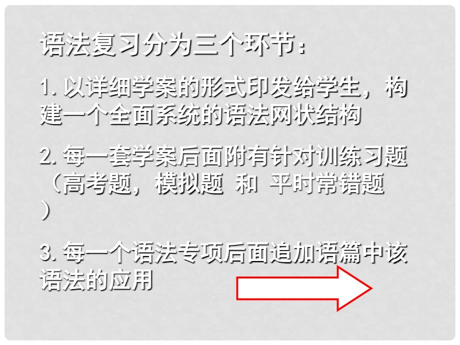 河北省石家庄市藁城一中高考研讨四：高三英语教师培训材料4（精品打包4套）王英说课_第4页