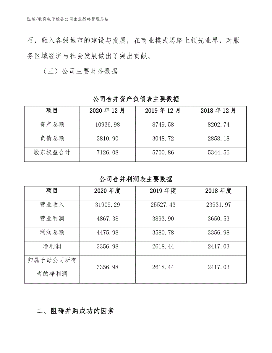 教育电子设备公司企业战略管理总结_范文_第4页