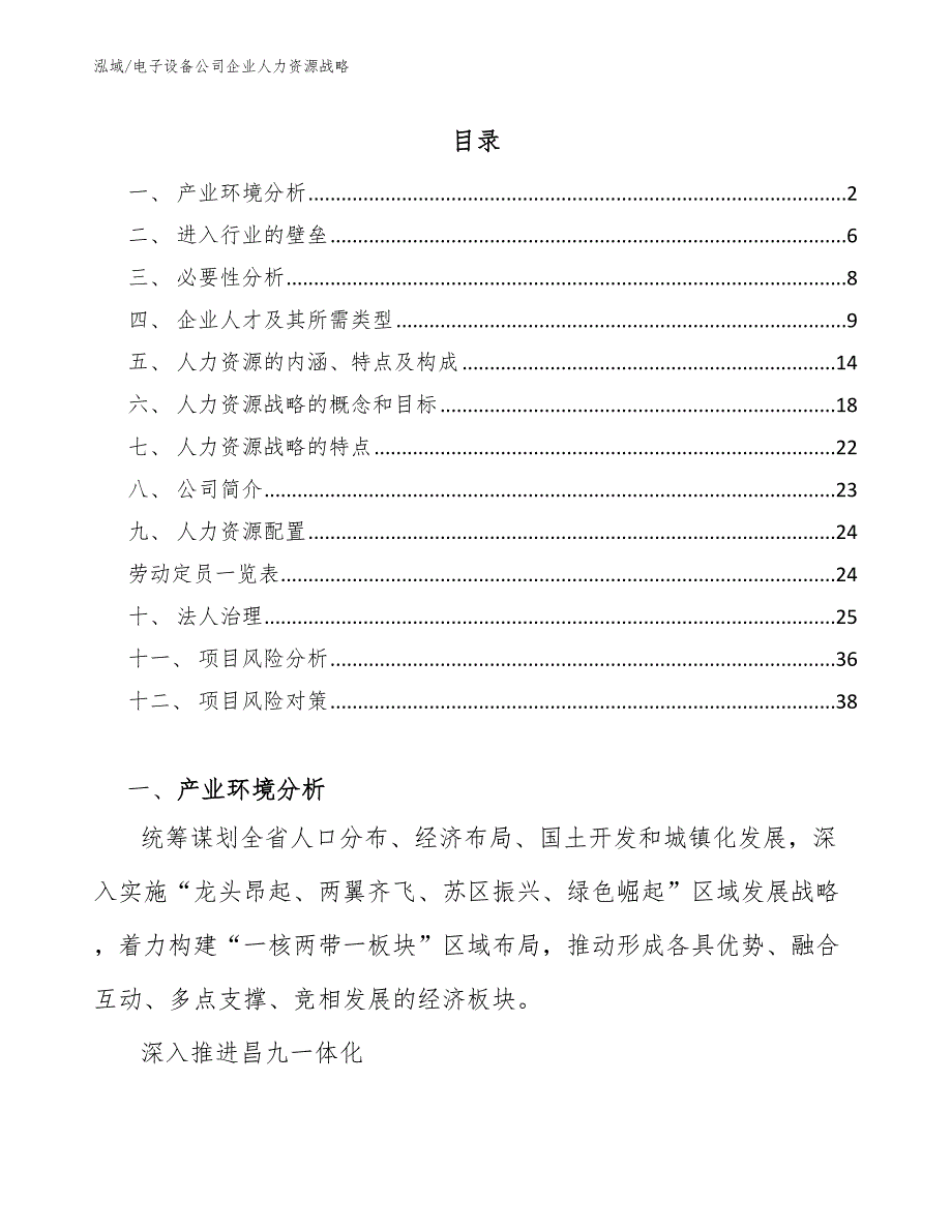 电子设备公司企业人力资源战略_第2页