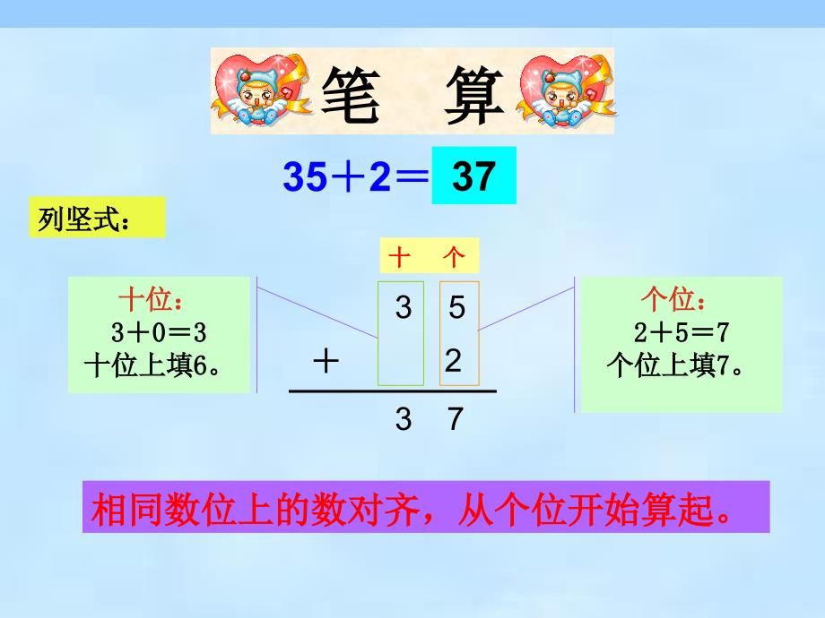 新人教版二年级上册《100以内的加法(不进位加法)》PPT课件_第4页