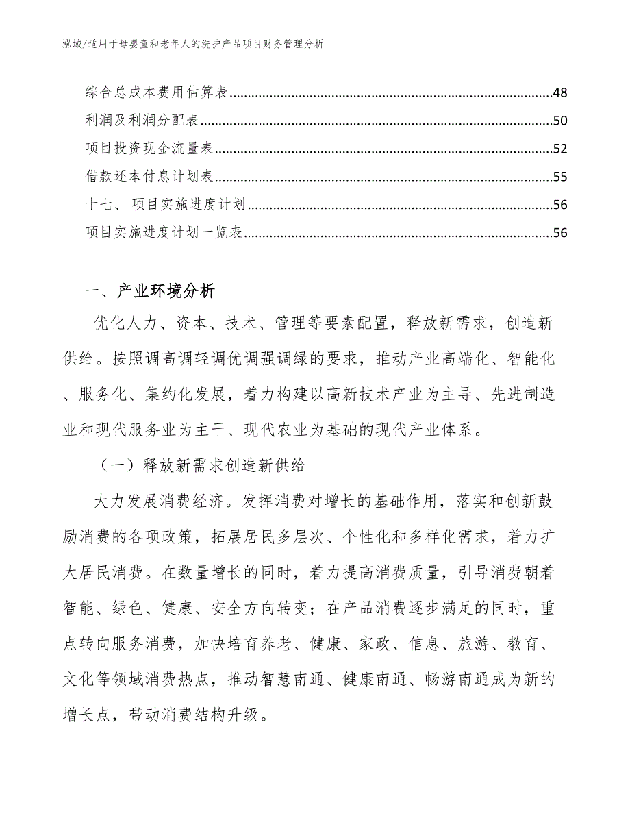 适用于母婴童和老年人的洗护产品项目财务管理分析_第2页