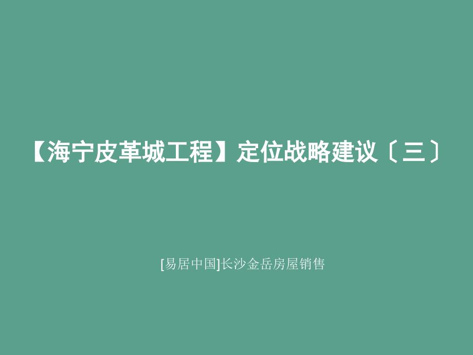 易居中国海宁皮革城项目定位策略建议三ppt课件_第1页