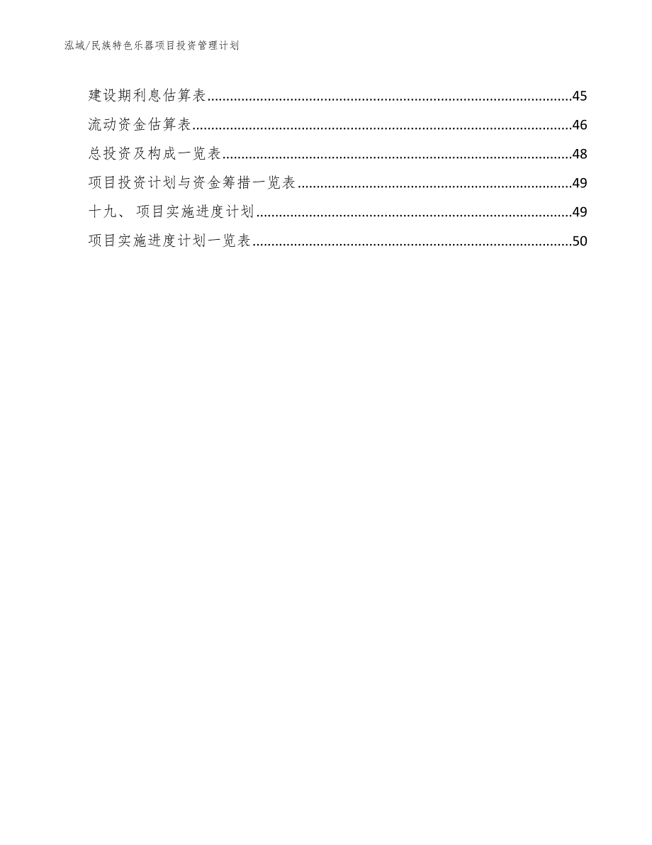 民族特色乐器项目投资管理计划_参考_第2页