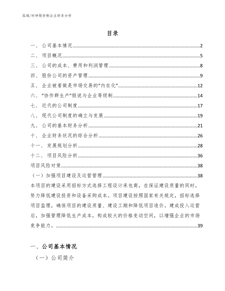 时钟股份制企业财务分析（参考）_第2页