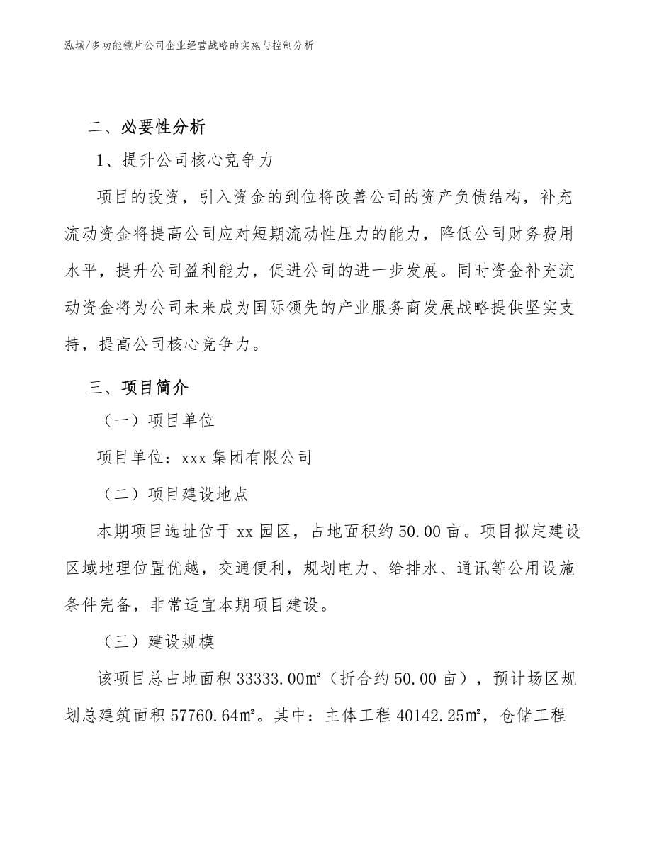 多功能镜片公司企业经营战略的实施与控制分析_第5页