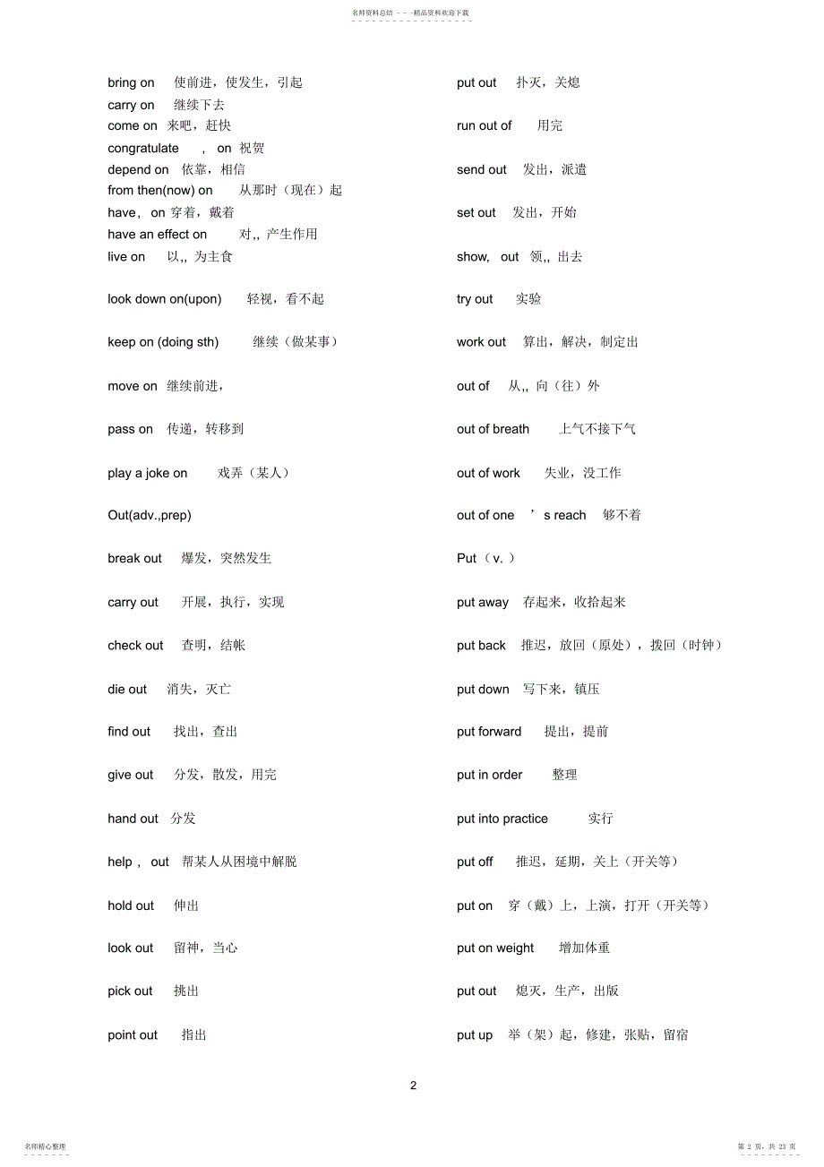 插本英语考前冲刺：短语总结_第2页