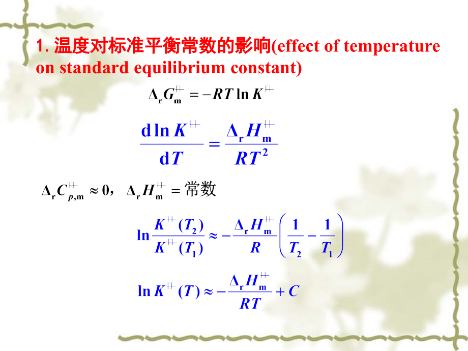 温度对平衡常数的影响PPT课件_第4页