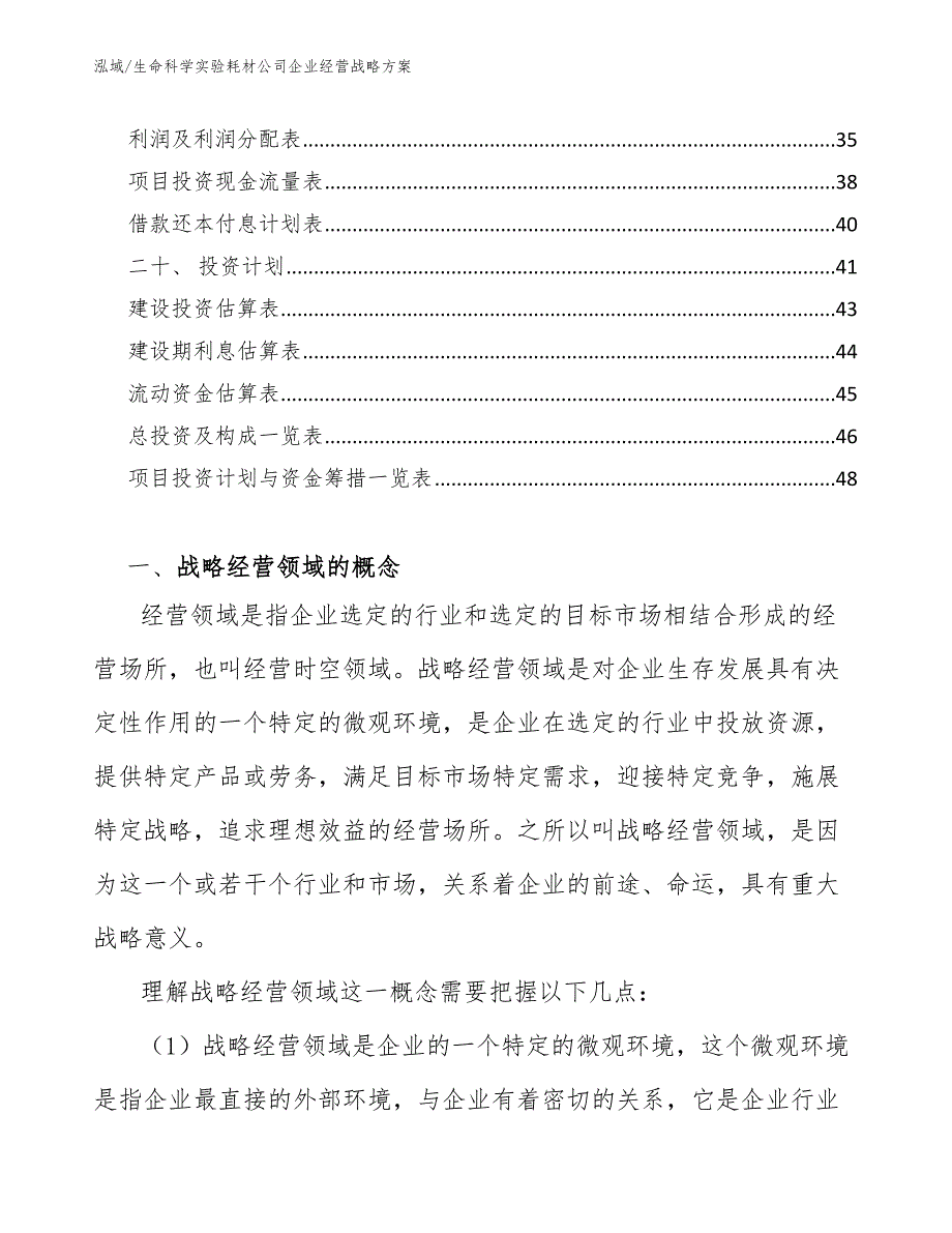 生命科学实验耗材公司企业经营战略方案_范文_第3页