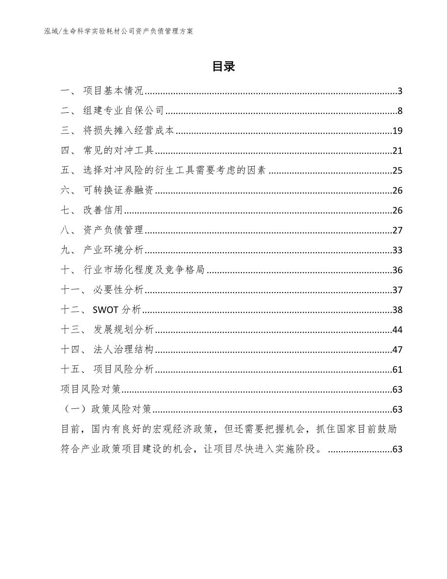 生命科学实验耗材公司资产负债管理方案_第2页