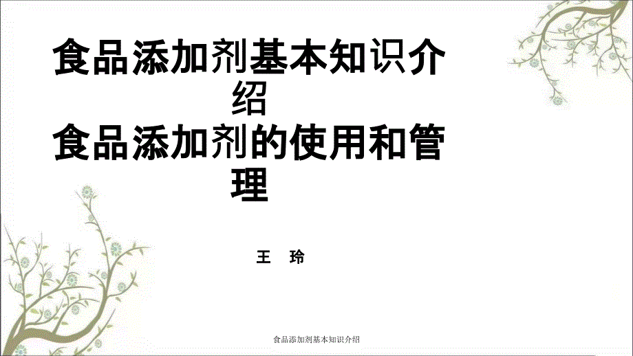 食品添加剂基本知识介绍课件_第1页