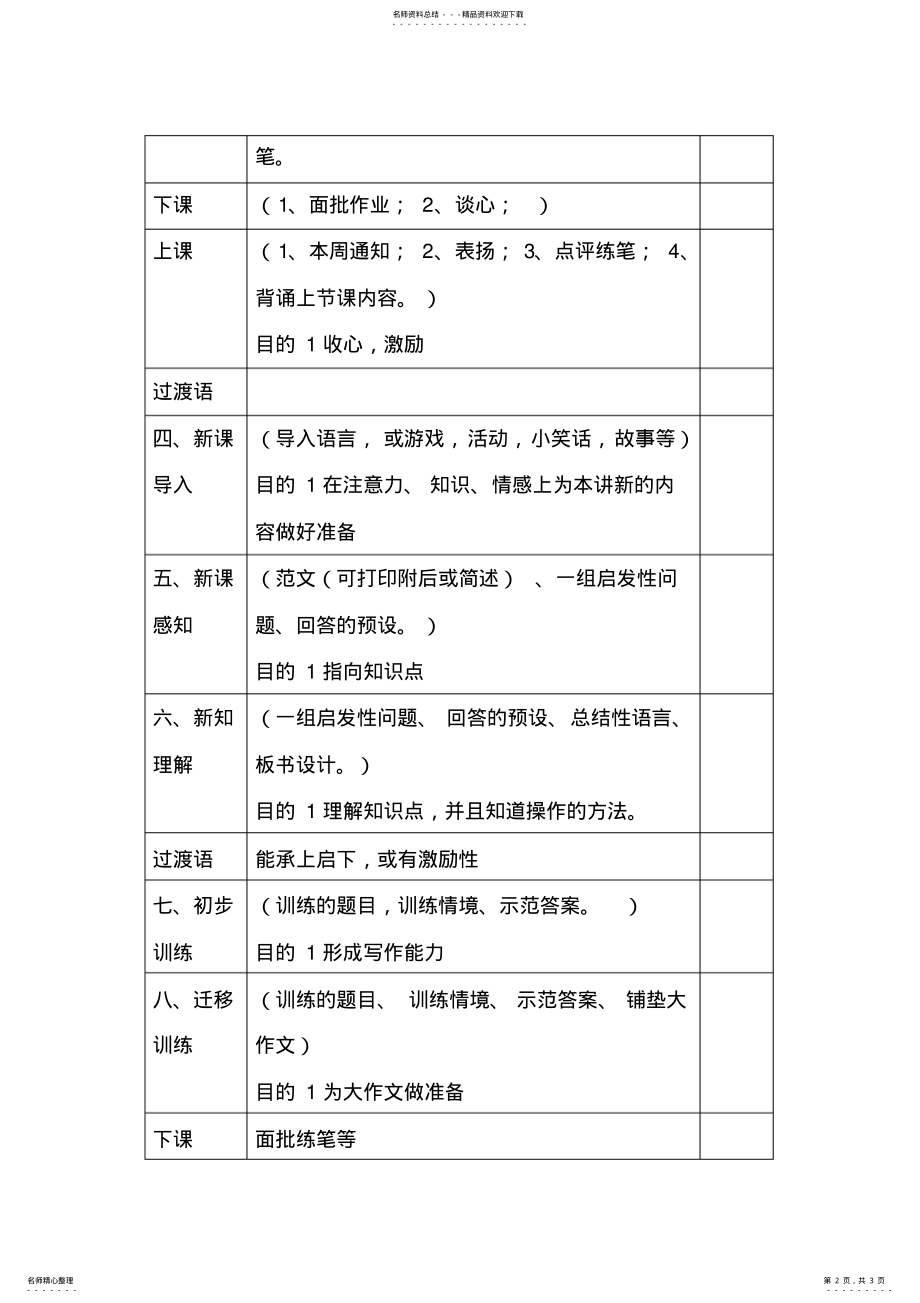 教案标准化设计教师参照格式_第2页