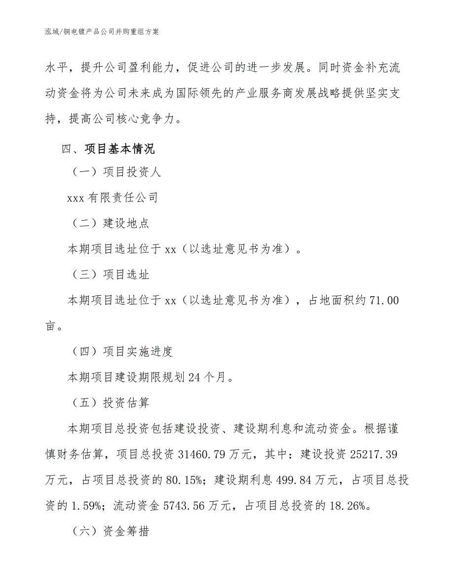 铜电镀产品公司并购重组方案_第3页