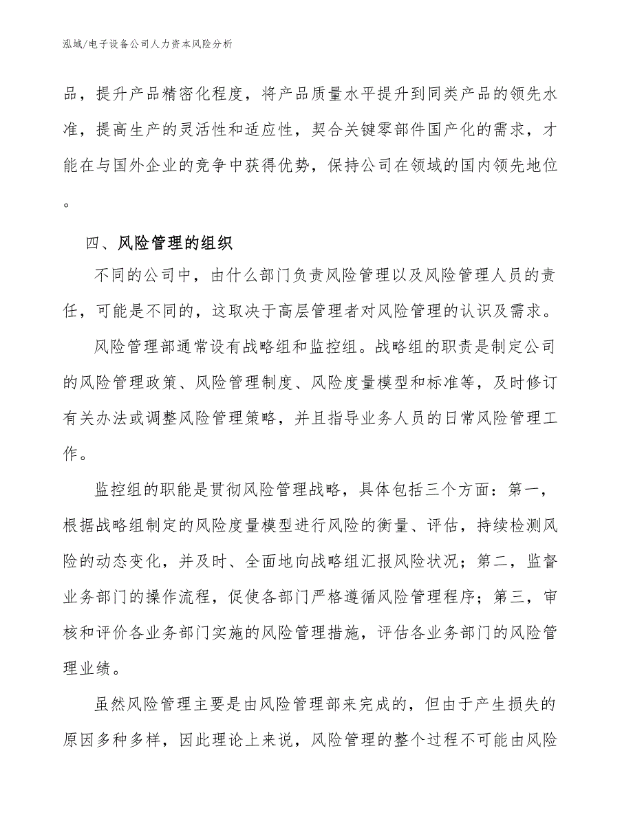 电子设备公司人力资本风险分析（参考）_第4页