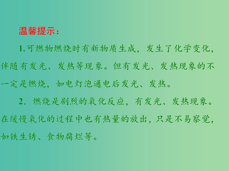 中考化学一轮复习 教材梳理阶段练习 第11讲 燃烧与灭火、化石燃料的利用课件 鲁教版.ppt_第4页