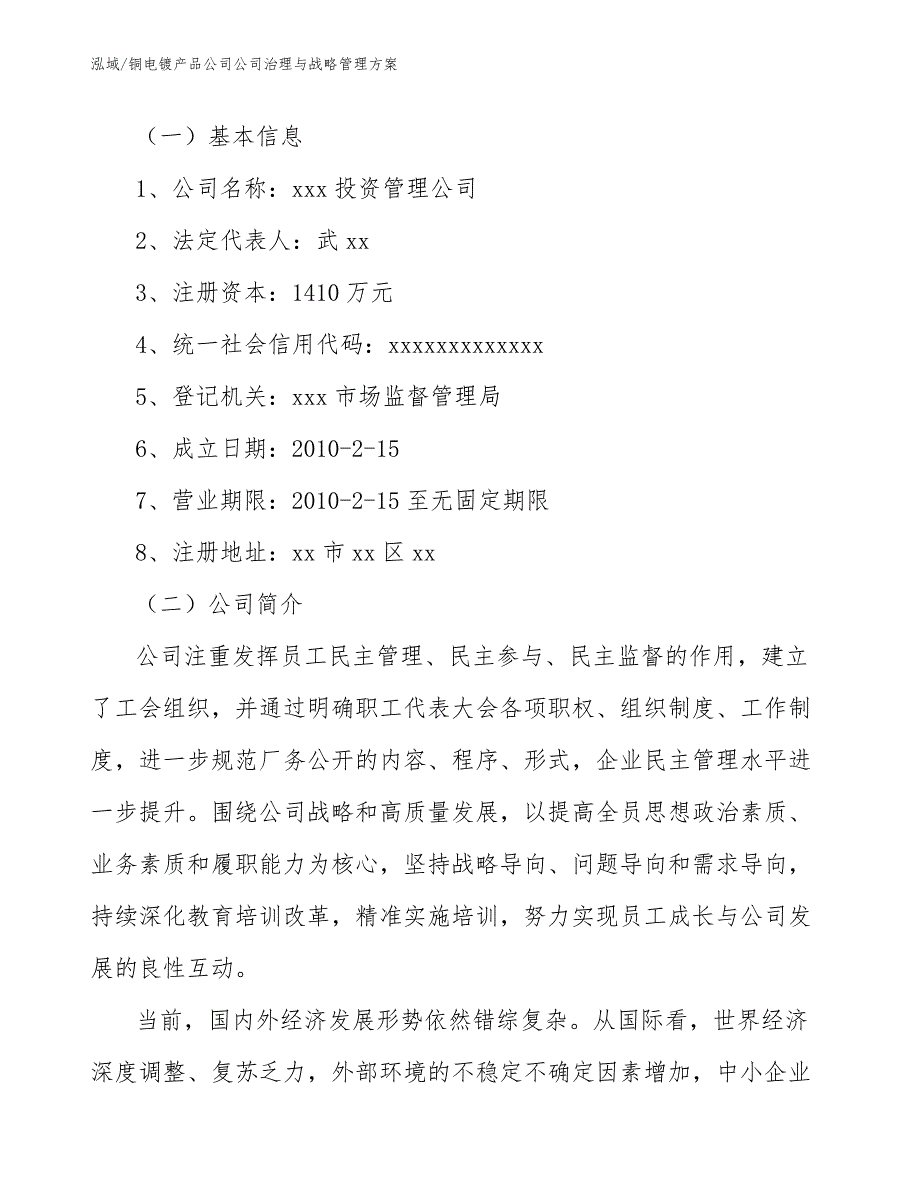 铜电镀产品公司公司治理与战略管理方案_第3页