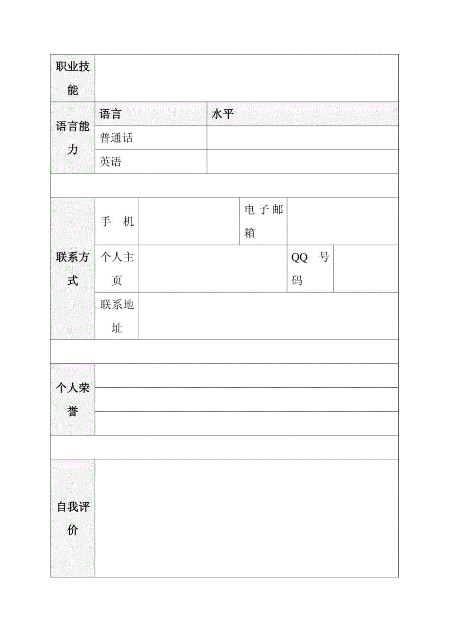 大学生制作简历模_第4页