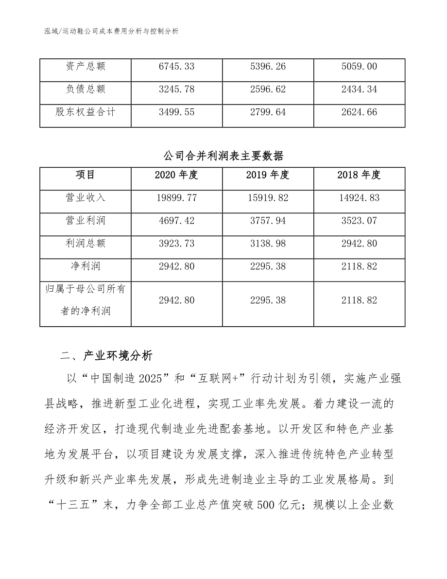 运动鞋公司成本费用分析与控制分析_第4页