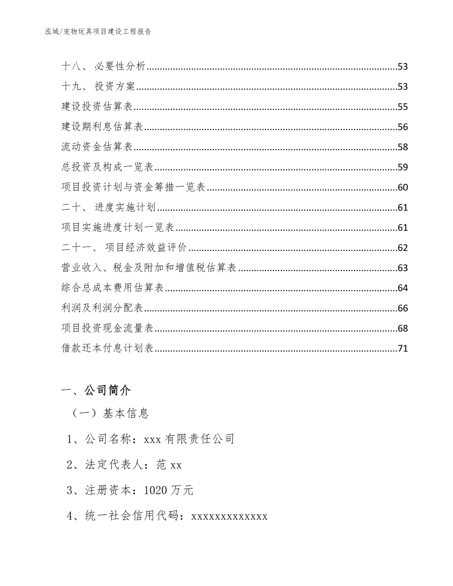 宠物玩具项目建设工程报告（参考）_第2页