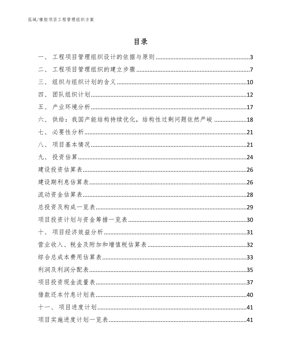 橡胶项目工程管理组织方案【参考】_第2页