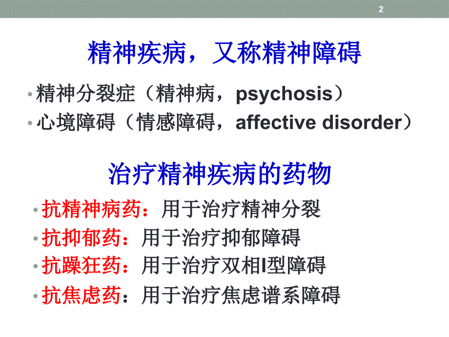 药理学：第18、19章 抗精神失常和抑郁躁狂药物_第2页