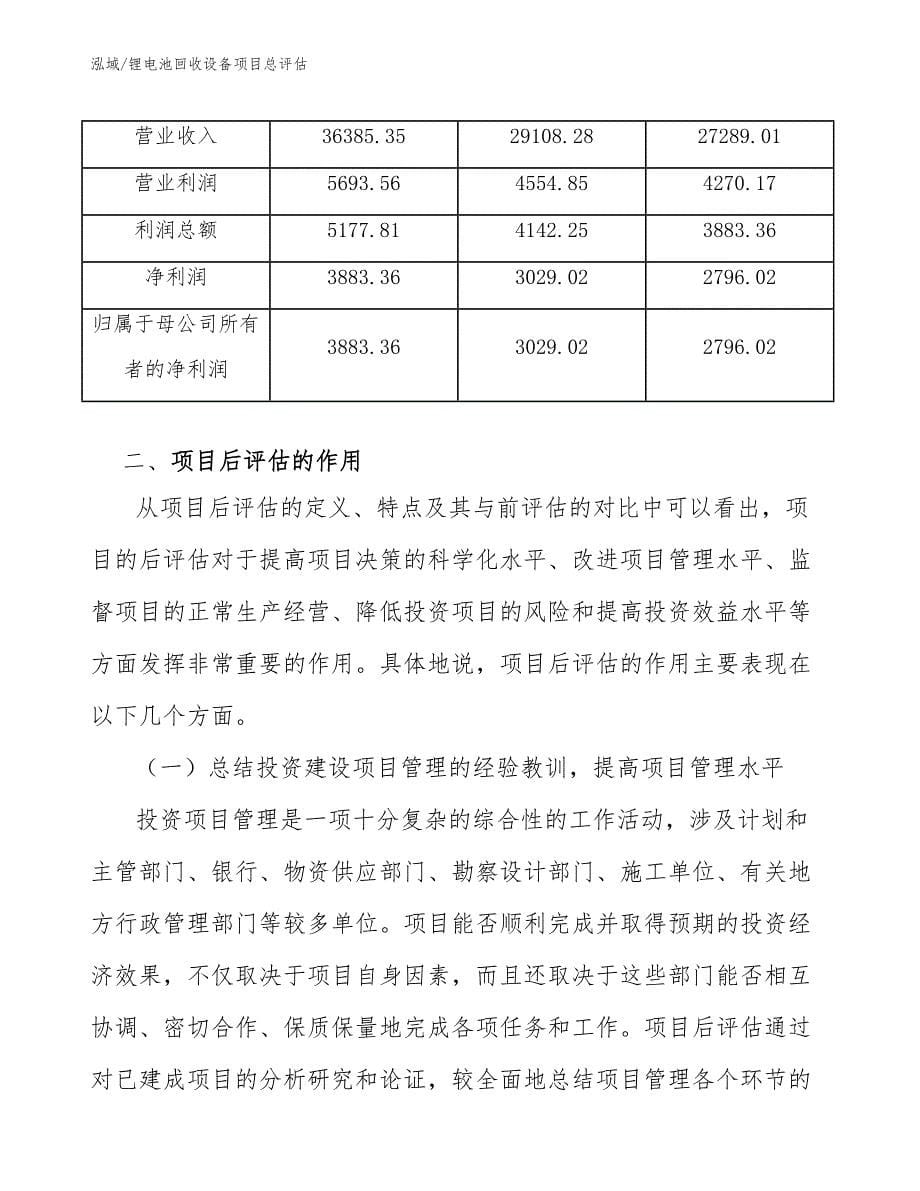 锂电池回收设备项目总评估（范文）_第5页