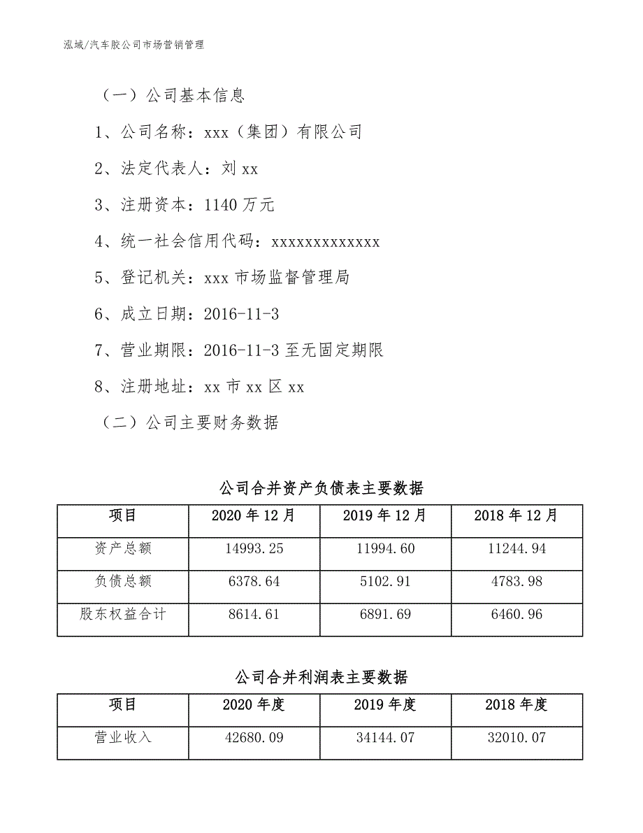 汽车胶公司市场营销管理_第2页