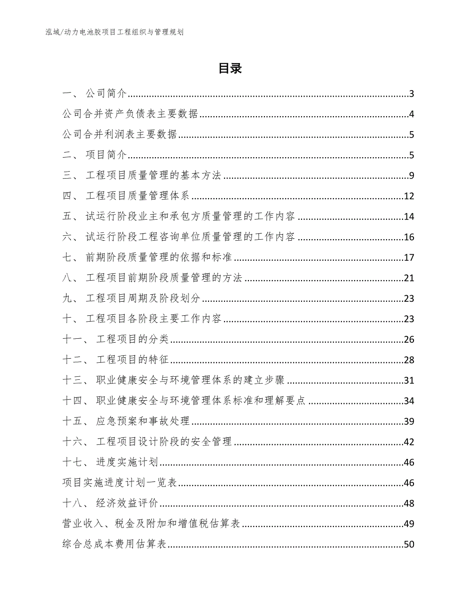 动力电池胶项目工程组织与管理规划（范文）_第2页