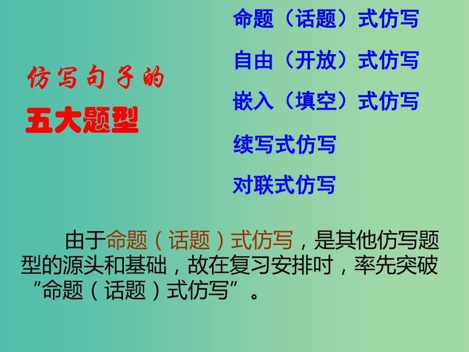 高三语文 专题复习 仿用句式课件1.ppt_第5页