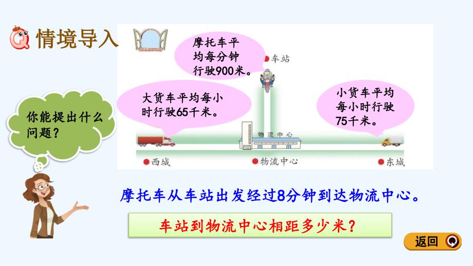 青岛版四年级数学上册第6单元6.1-路程问题课件_第2页