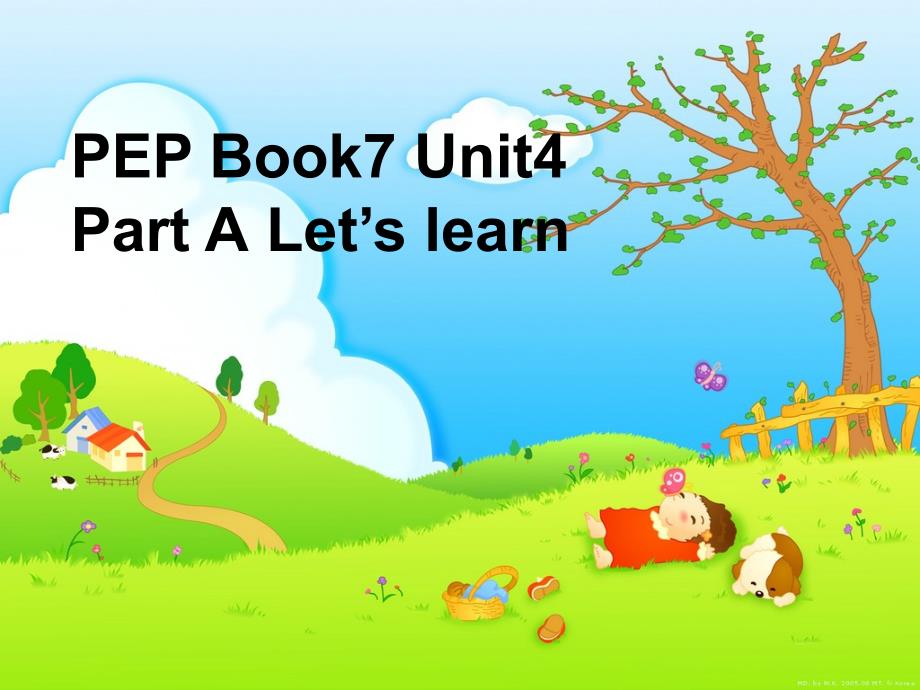 六年级上英语课件-Unit4PartALet’slearn_人教（PEP）版_第1页