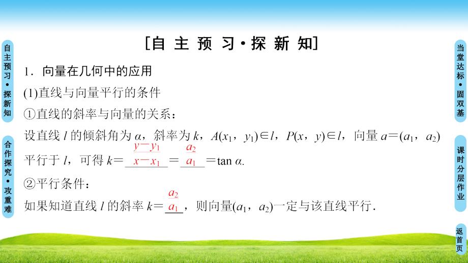 1819第2章2.42.4.1向量在几何中的应用2.4.2向量在物理中的应用_第3页