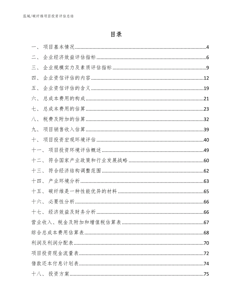 碳纤维项目投资评估总结【参考】_第2页