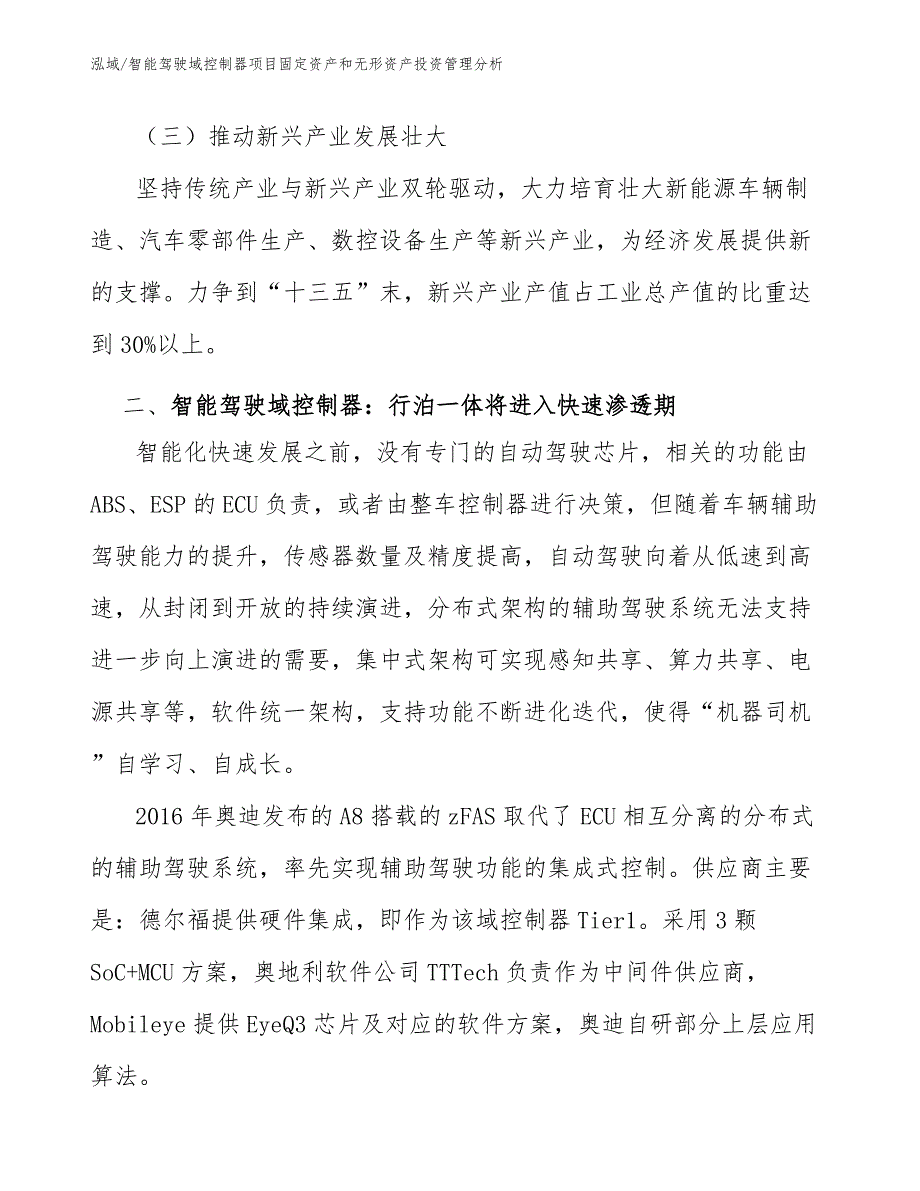 智能驾驶域控制器项目固定资产和无形资产投资管理分析（参考）_第4页