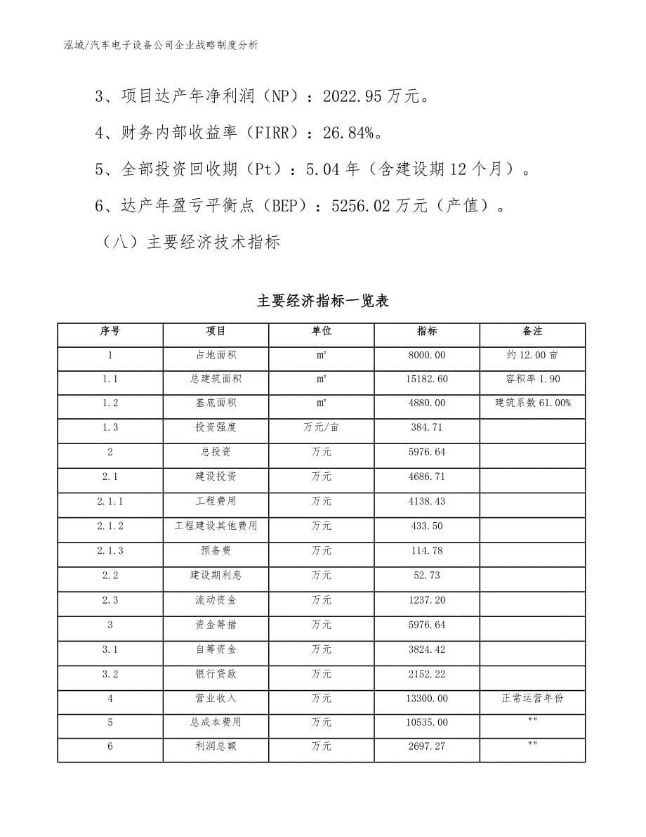 汽车电子设备公司企业战略制度分析【参考】_第5页