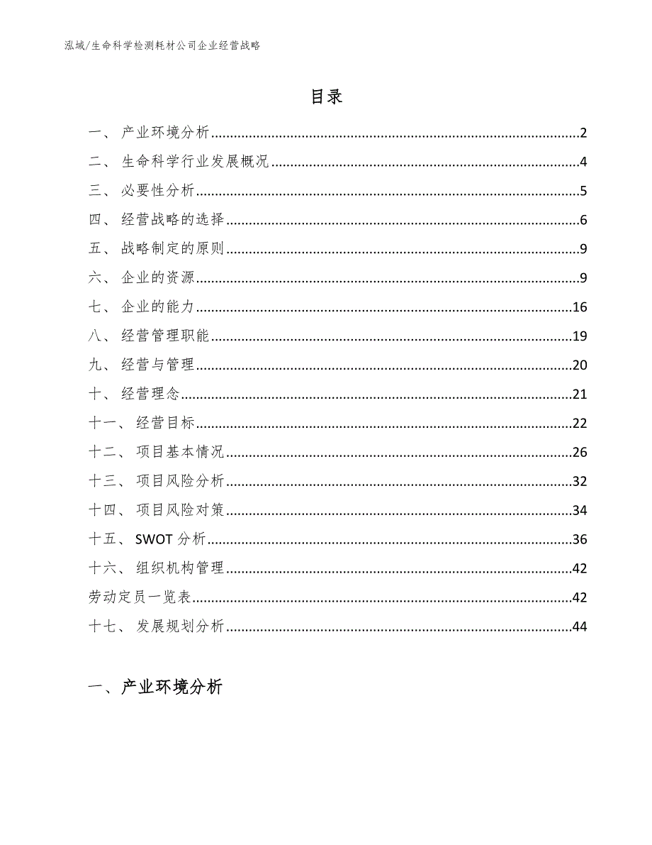 生命科学检测耗材公司企业经营战略_第2页