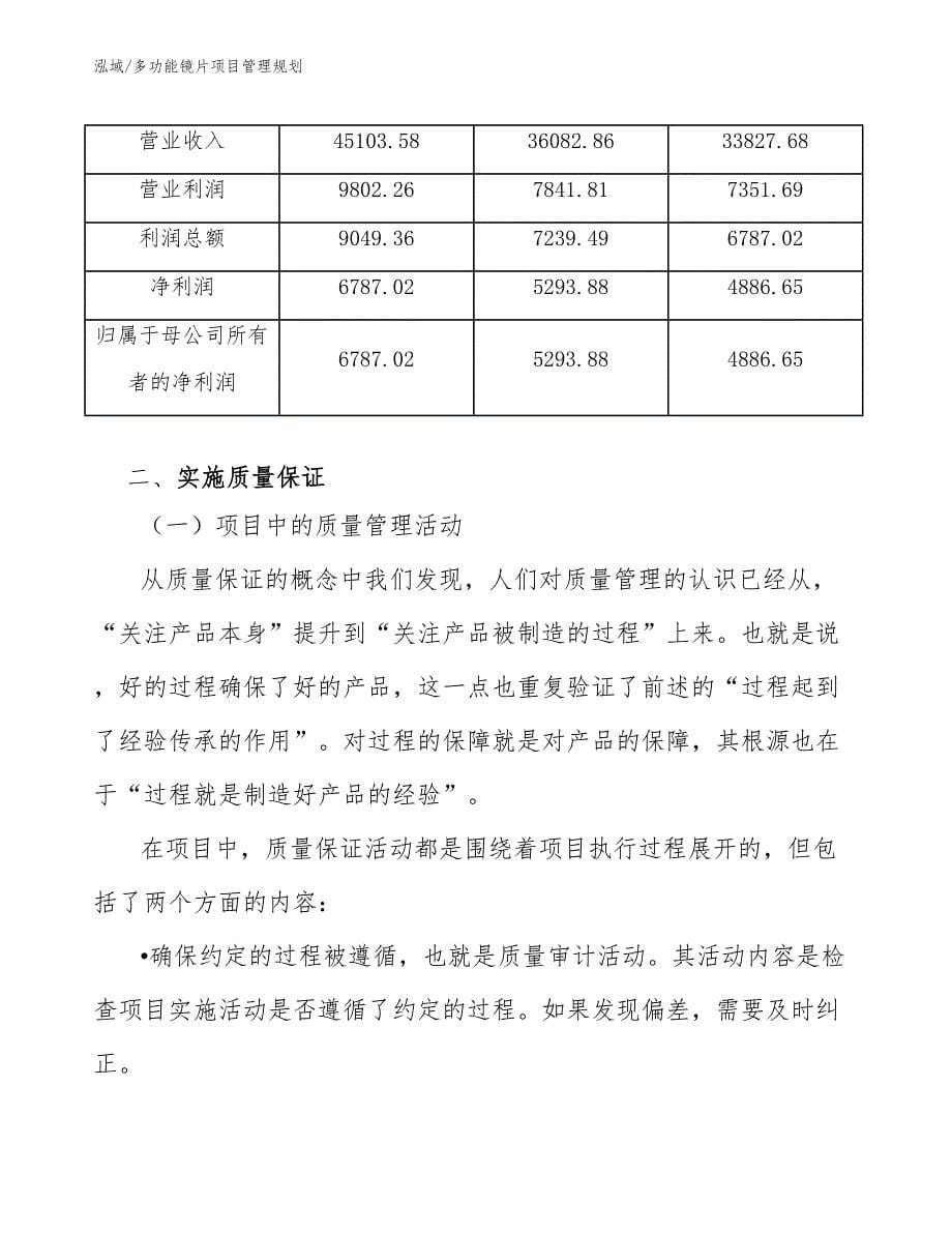 多功能镜片项目管理规划【参考】_第5页