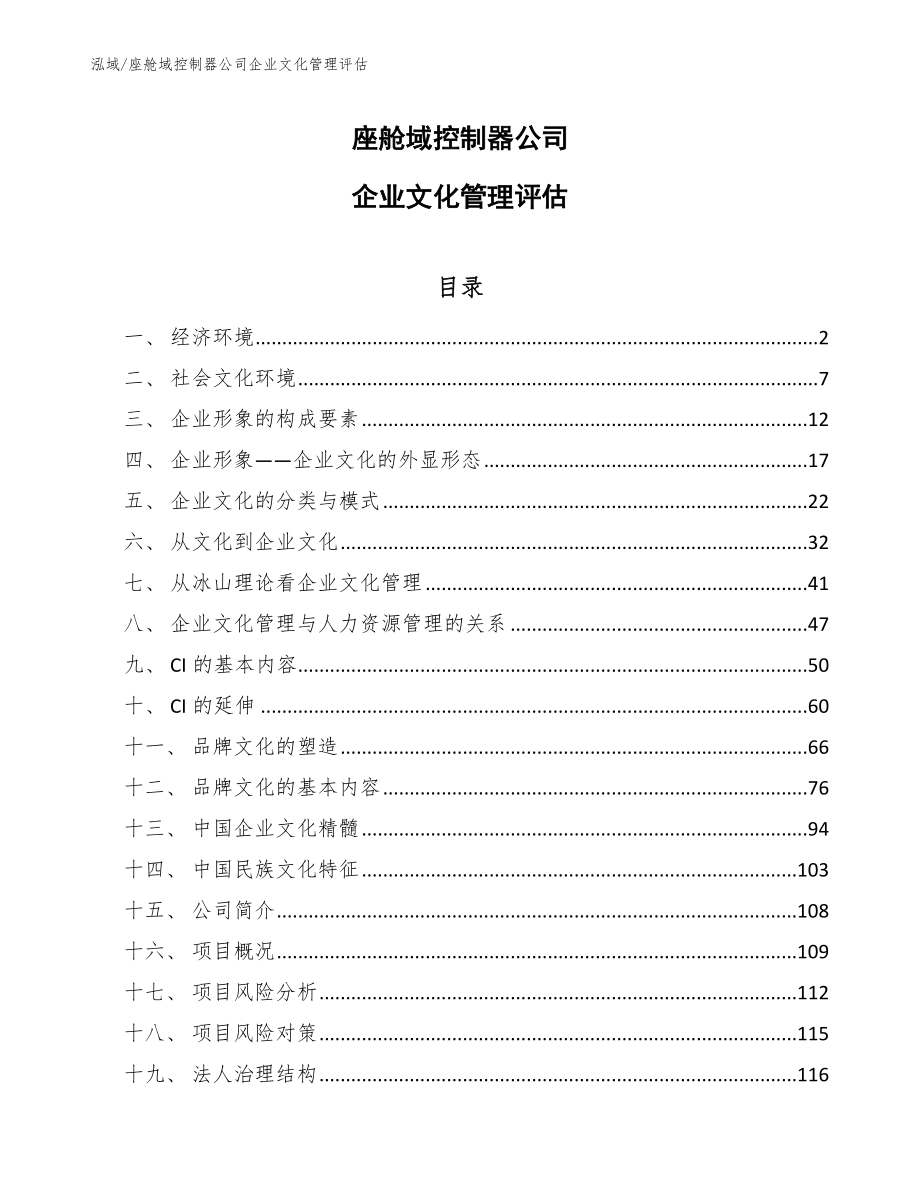 座舱域控制器公司企业文化管理评估_参考_第1页