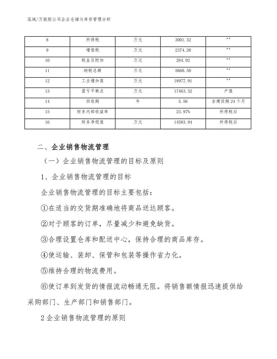 万能胶公司企业仓储与库存管理分析（范文）_第5页