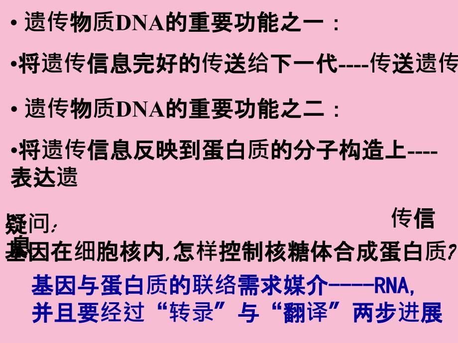 第四节遗传信息的表达RNA和蛋白质的合成ppt课件_第2页