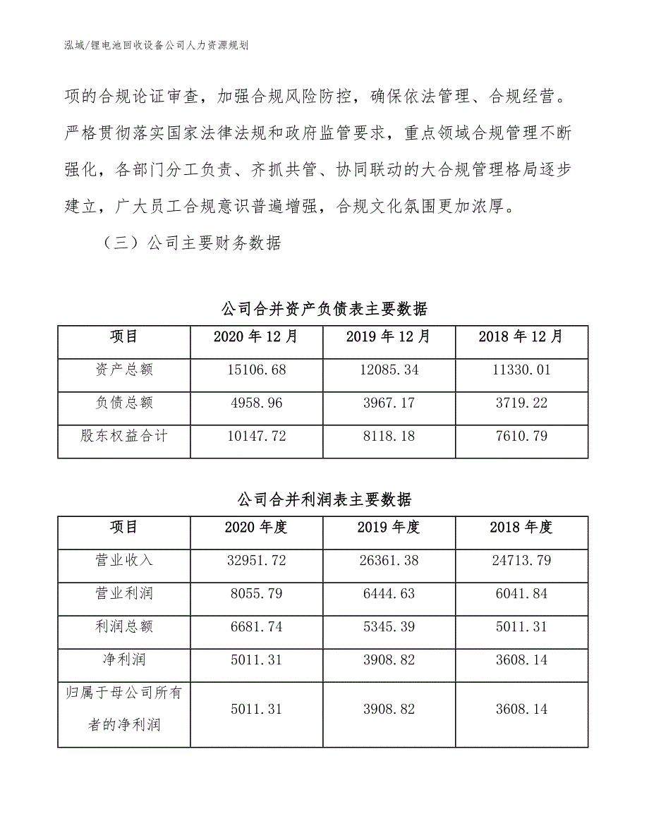 锂电池回收设备公司人力资源规划_第3页