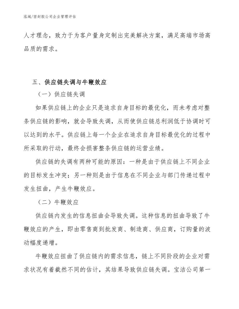 密封胶公司企业管理评估（参考）_第5页