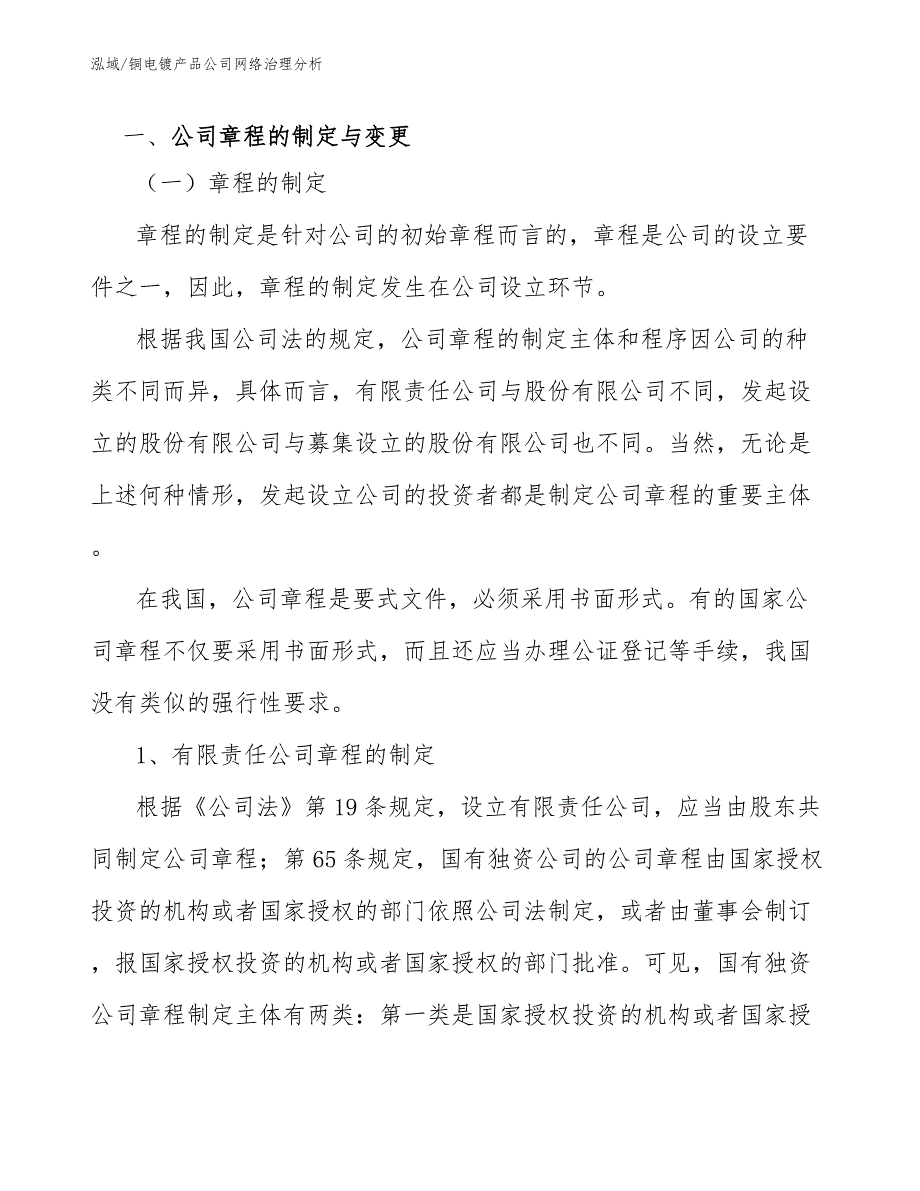 铜电镀产品公司网络治理分析【范文】_第2页