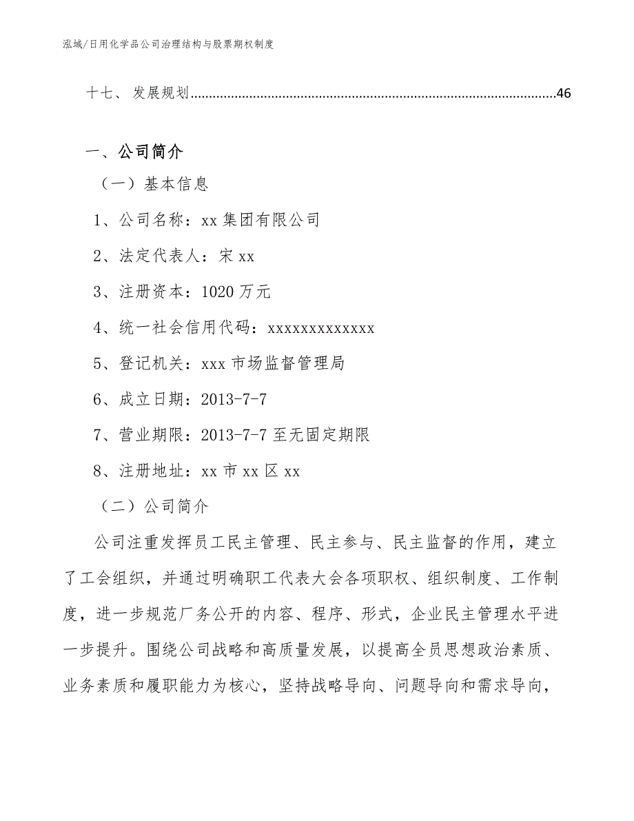 日用化学品公司治理结构与股票期权制度_第2页