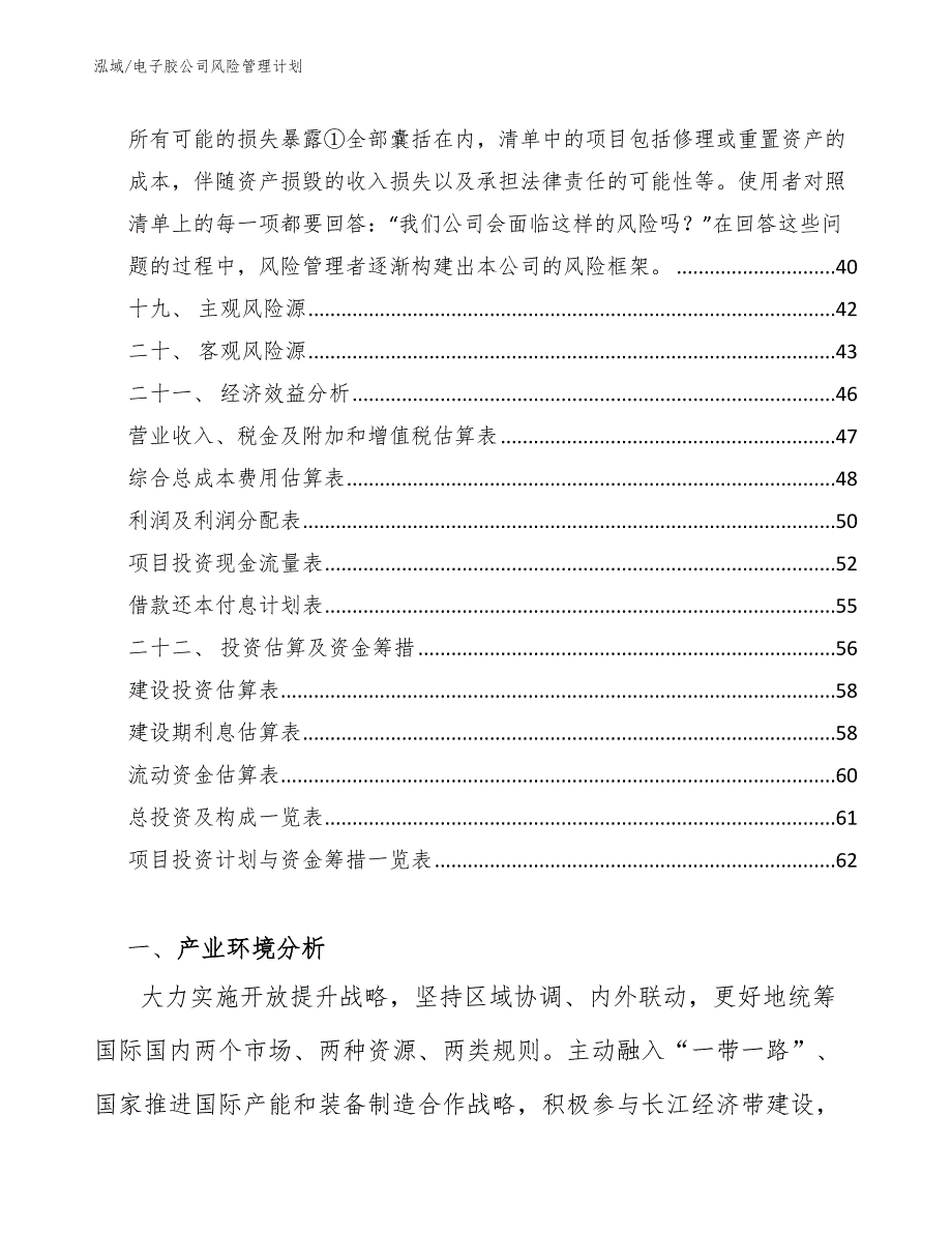 电子胶公司风险管理计划（参考）_第3页