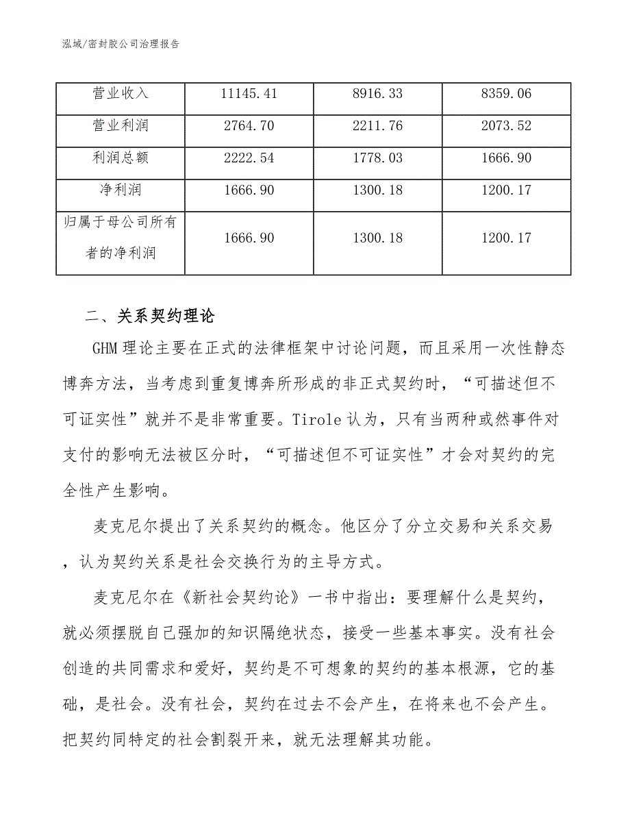 密封胶公司治理报告_范文_第4页