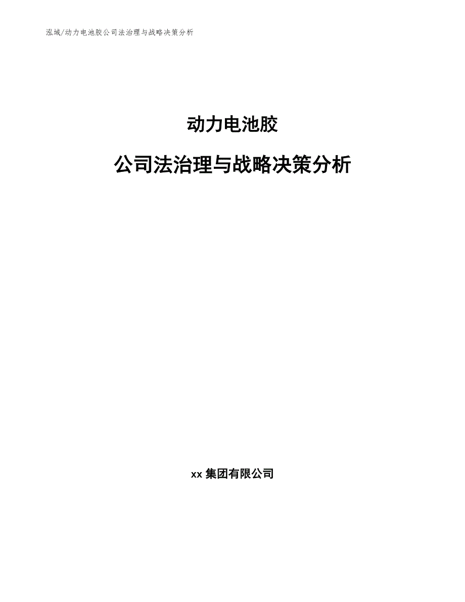 动力电池胶公司法治理与战略决策分析_参考_第1页